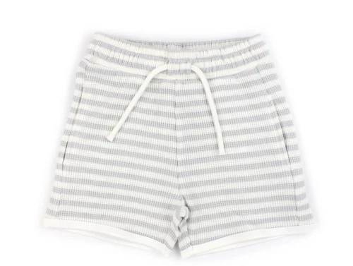 Lil Atelier oyster mushroom/coconut milk stribede shorts